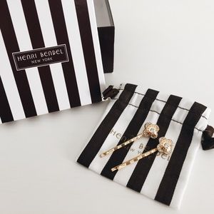 Henri Bendel diamond hair pins